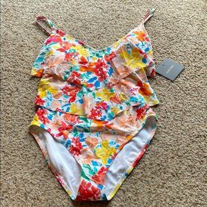 Ellen Tracy  Floral one-piece Swimwear size 10